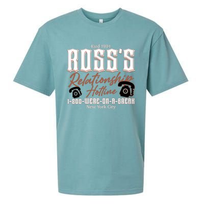 Est 1994 Ross’S Relationship Hotline We Were On A Break Friends Sueded Cloud Jersey T-Shirt