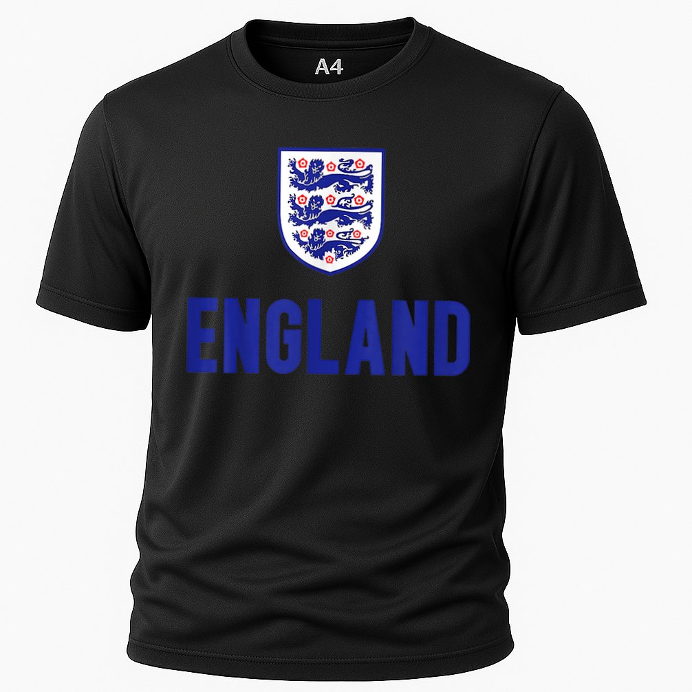 England 1982 Soccer Team Jersey British Three Heraldic Lions Cooling Performance Crew T-Shirt