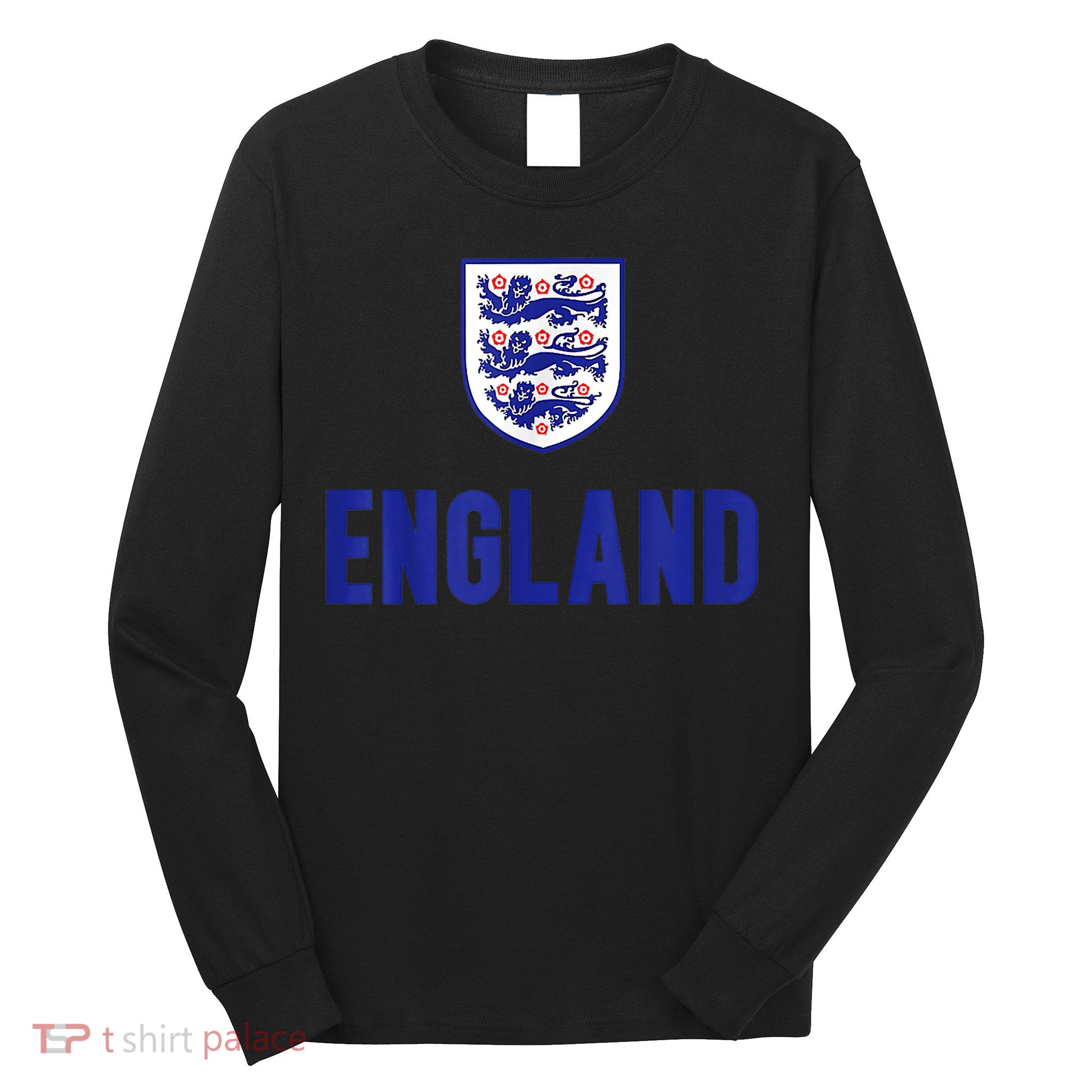 England 1982 Soccer Team Jersey British Three Heraldic Lions Long Sleeve Shirt