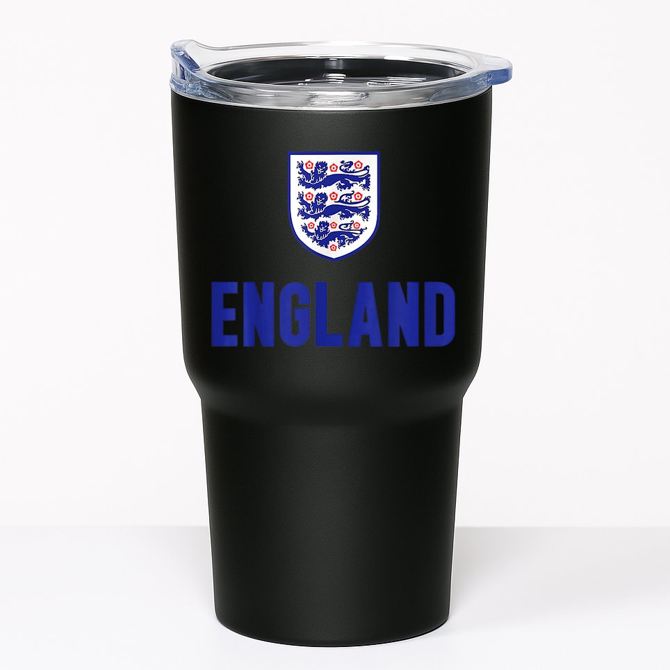England 1982 Soccer Team Jersey British Three Heraldic Lions Tumbler
