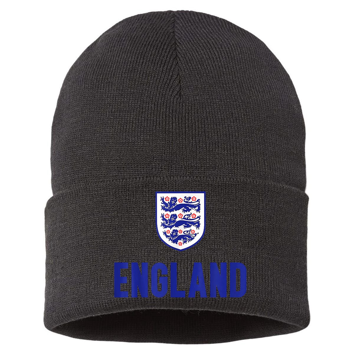England 1982 Soccer Team Jersey British Three Heraldic Lions Sustainable Knit Beanie