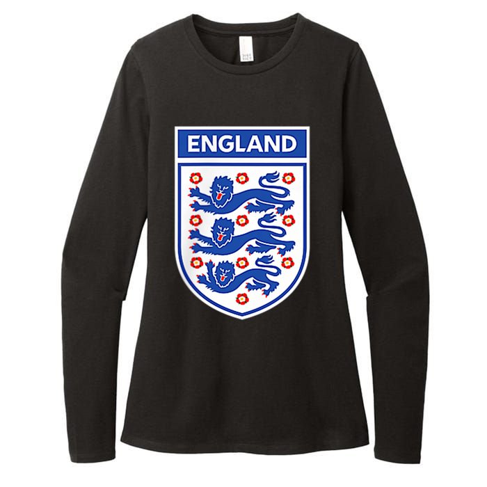 England 1982 Soccer Team Jersey British Three Heraldic Lions Womens CVC Long Sleeve Shirt