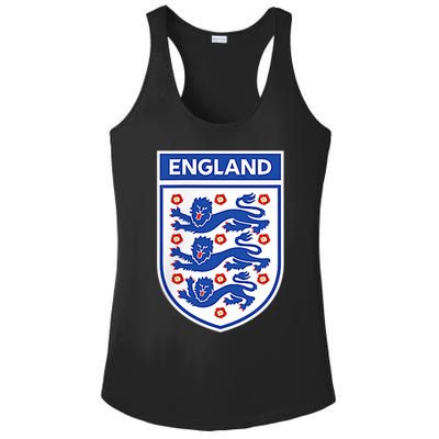 England 1982 Soccer Team Jersey British Three Heraldic Lions Ladies PosiCharge Competitor Racerback Tank