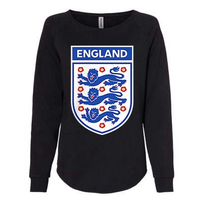 England 1982 Soccer Team Jersey British Three Heraldic Lions Womens California Wash Sweatshirt