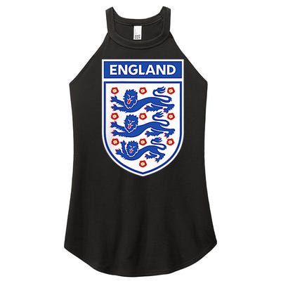 England 1982 Soccer Team Jersey British Three Heraldic Lions Women's Perfect Tri Rocker Tank