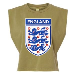 England 1982 Soccer Team Jersey British Three Heraldic Lions Garment-Dyed Women's Muscle Tee