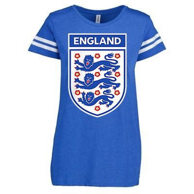 England 1982 Soccer Team Jersey British Three Heraldic Lions Enza Ladies Jersey Football T-Shirt