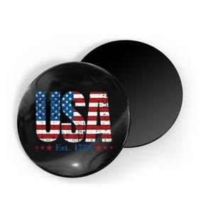 Est 1776 USA Patriotic American Flag Magnet