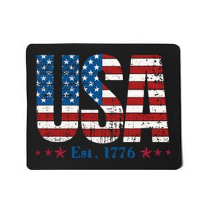 Est 1776 USA Patriotic American Flag Mousepad