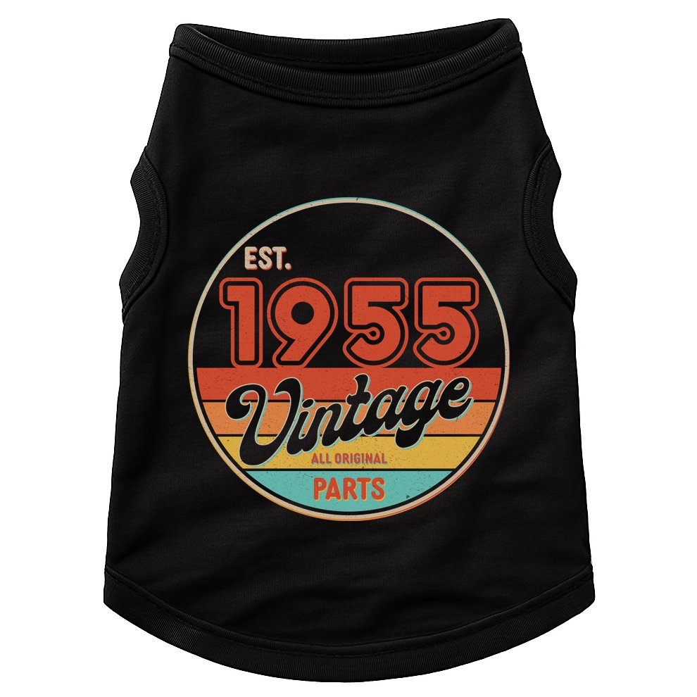Est 1955 Vintage All Original Parts 70th Birthday Emblem Doggie Tank