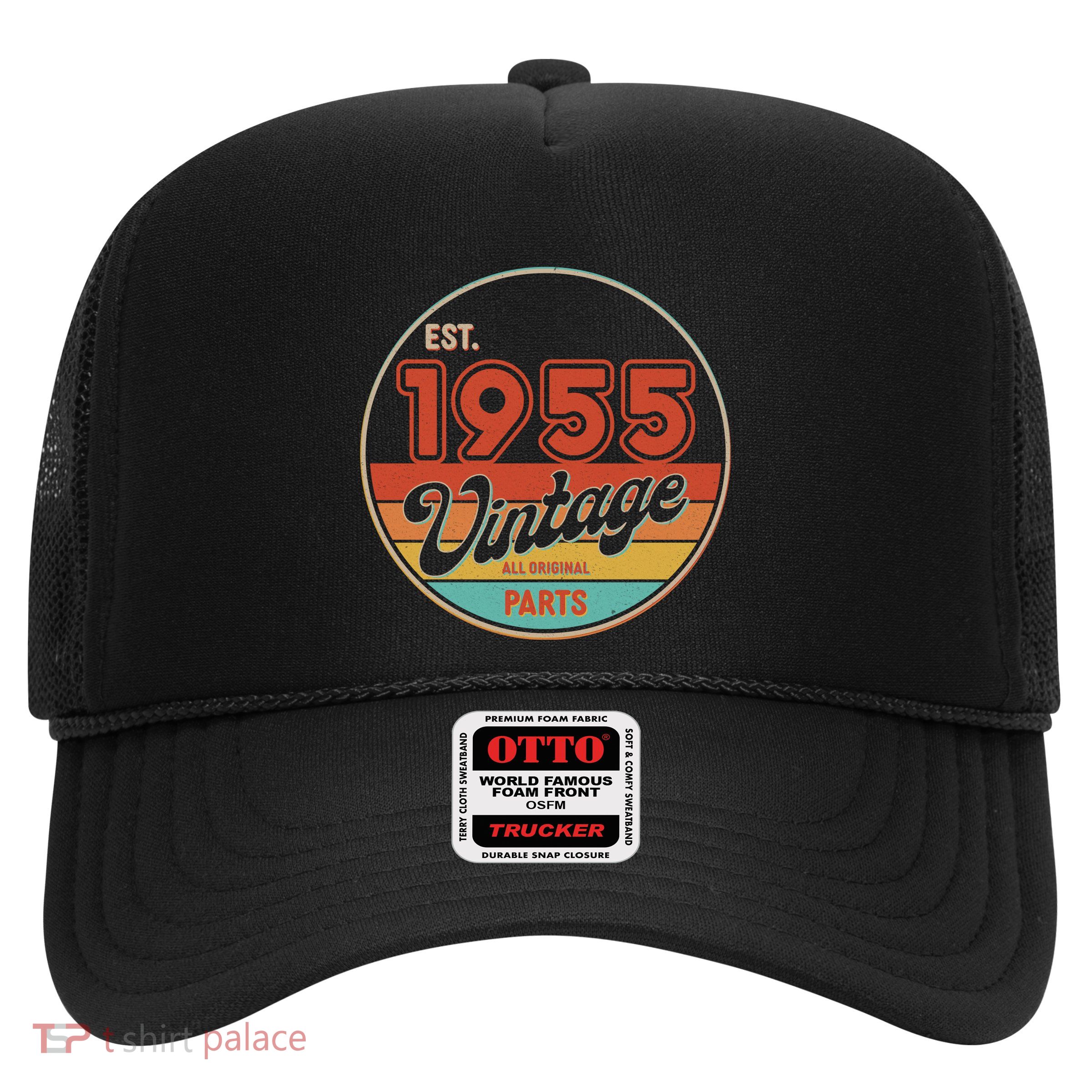Est 1955 Vintage All Original Parts 70th Birthday Emblem Trucker Hat