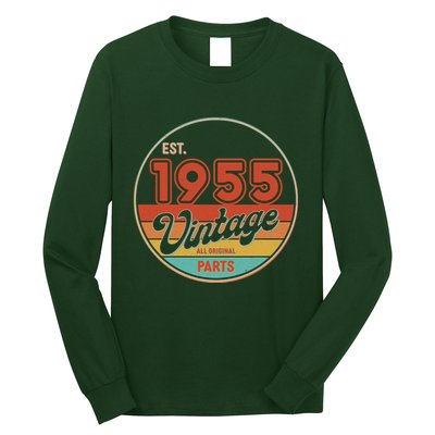 Est 1955 Vintage All Original Parts 70th Birthday Emblem Long Sleeve Shirt