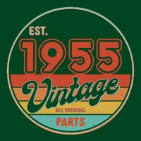Est 1955 Vintage All Original Parts 70th Birthday Emblem Womens T-Shirt