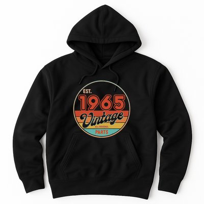 Est 1965 Vintage All Original Parts 60th Birthday Emblem Hoodie