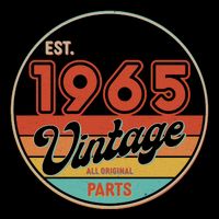 Est 1965 Vintage All Original Parts 60th Birthday Emblem 7-Panel Snapback Hat