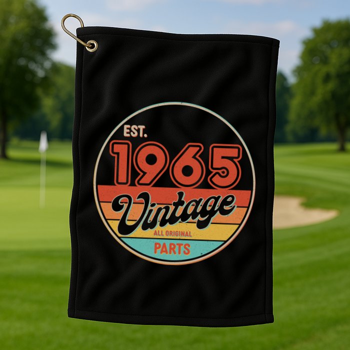 Est 1965 Vintage All Original Parts 60th Birthday Emblem Golf Towel