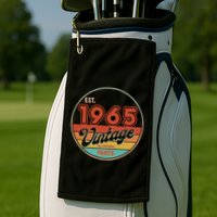 Est 1965 Vintage All Original Parts 60th Birthday Emblem Golf Towel
