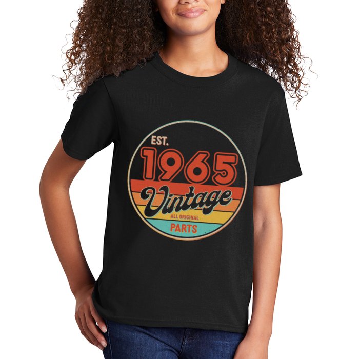 Est 1965 Vintage All Original Parts 60th Birthday Emblem Kids T-Shirt
