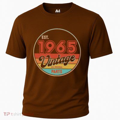 Est 1965 Vintage All Original Parts 60th Birthday Emblem Performance Shirt