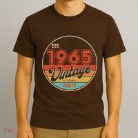 Est 1965 Vintage All Original Parts 60th Birthday Emblem T-Shirt