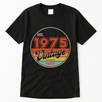 Est 1975 Vintage All Original Parts 50th Birthday Emblem Tall T-Shirt