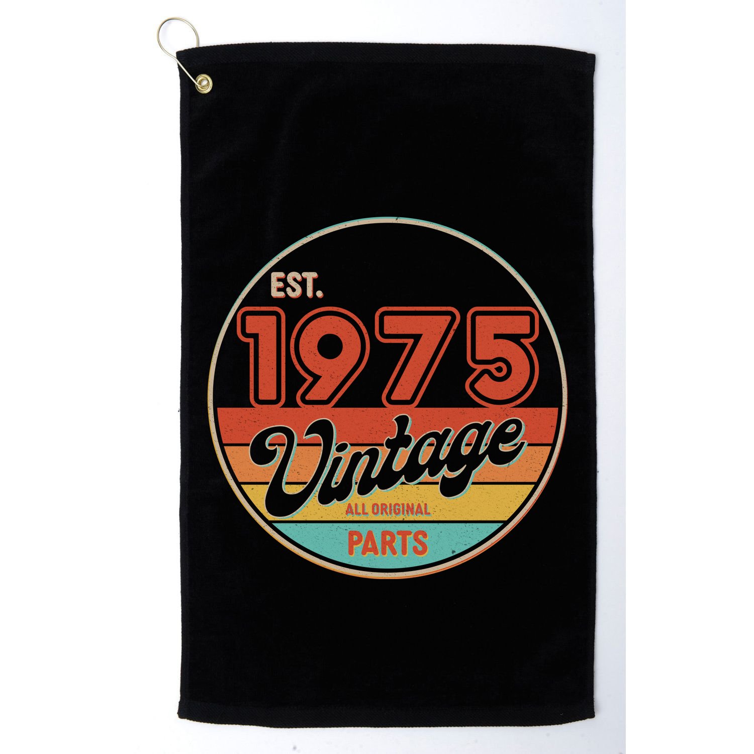 Est 1975 Vintage All Original Parts 50th Birthday Emblem Golf Towel
