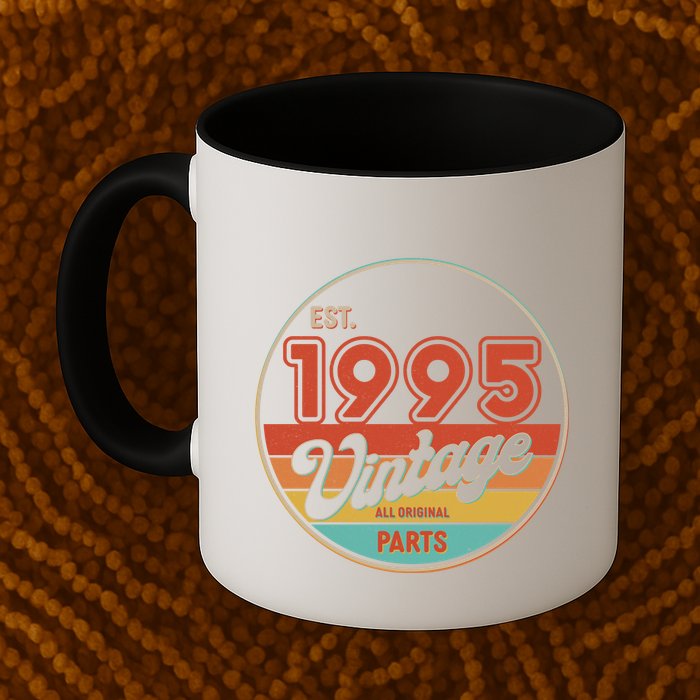 Est 1995 Vintage All Original Parts 30th Birthday Emblem Mug