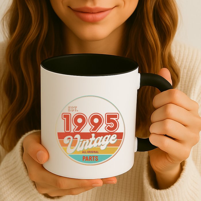 Est 1995 Vintage All Original Parts 30th Birthday Emblem Mug