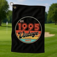 Est 1995 Vintage All Original Parts 30th Birthday Emblem Golf Towel