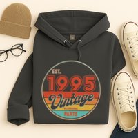 Est 1995 Vintage All Original Parts 30th Birthday Emblem Hoodie