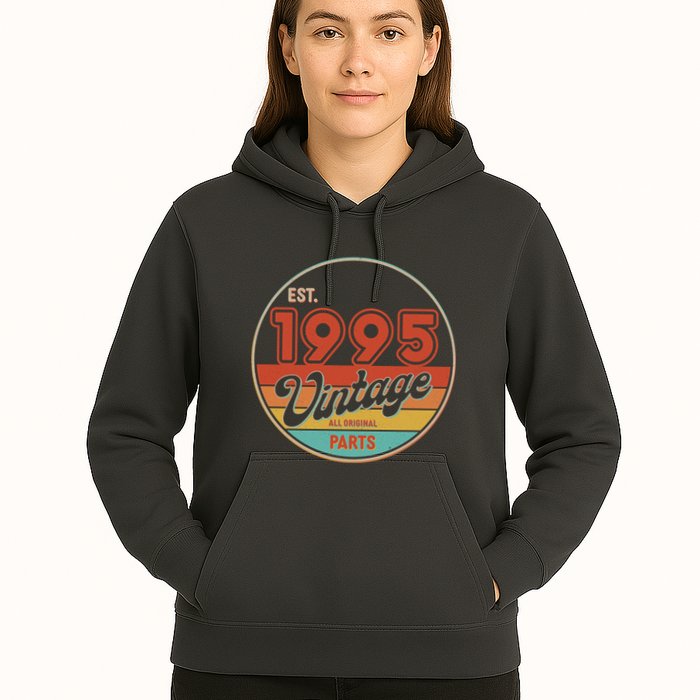 Est 1995 Vintage All Original Parts 30th Birthday Emblem Hoodie