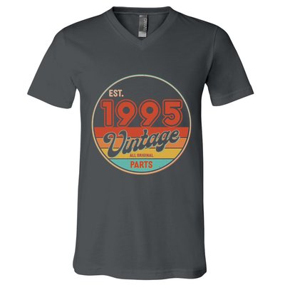 Est 1995 Vintage All Original Parts 30th Birthday Emblem V-Neck T-Shirt