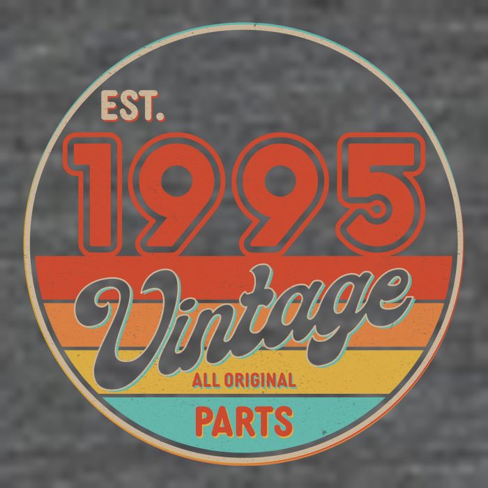 Est 1995 Vintage All Original Parts 30th Birthday Emblem Flatbill Hat