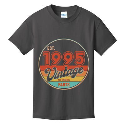 Est 1995 Vintage All Original Parts 30th Birthday Emblem Kids T-Shirt