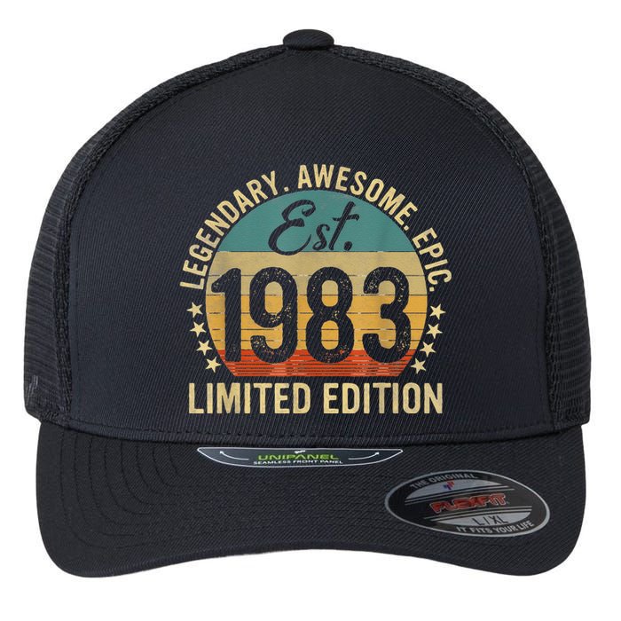 Est 1983 Vintage 1983 Limited Edition 40th Birthday Flexfit Unipanel Trucker Cap