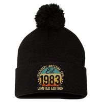 Est 1983 Vintage 1983 Limited Edition 40th Birthday Pom Pom 12in Knit Beanie