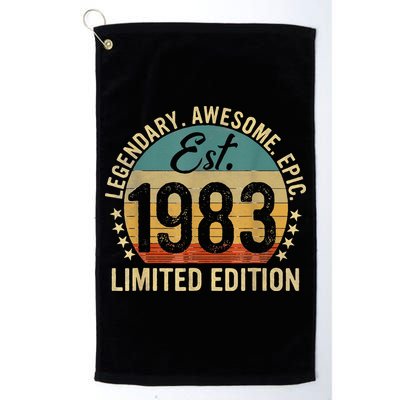 Est 1983 Vintage 1983 Limited Edition 40th Birthday Golf Towel