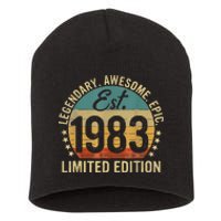 Est 1983 Vintage 1983 Limited Edition 40th Birthday Short Acrylic Beanie