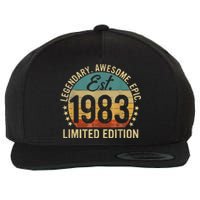 Est 1983 Vintage 1983 Limited Edition 40th Birthday Wool Snapback Cap