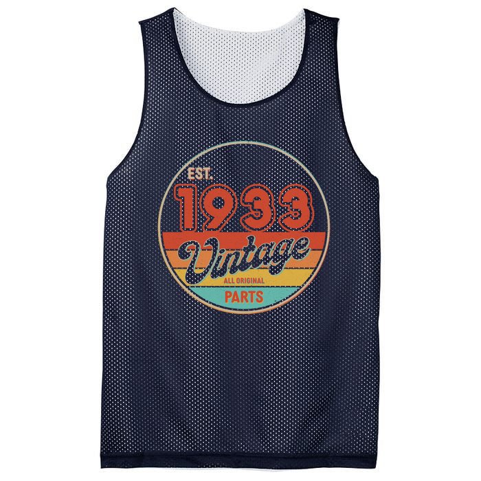 Est 1933 Vintage All Original Parts 90th Birthday Emblem Mesh Reversible Basketball Jersey Tank