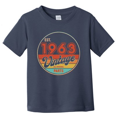 Est 1963 Vintage All Original Parts 60th Birthday Emblem Toddler T-Shirt