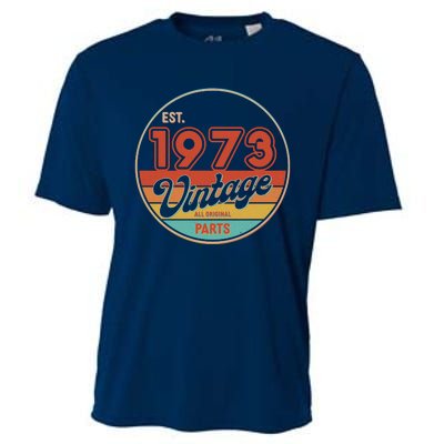 Est 1973 Vintage All Original Parts 50th Birthday Emblem Cooling Performance Crew T-Shirt