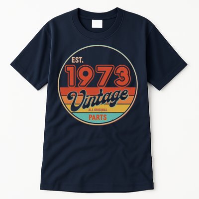 Est 1973 Vintage All Original Parts 50th Birthday Emblem Tall T-Shirt