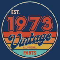 Est 1973 Vintage All Original Parts 50th Birthday Emblem 7-Panel Snapback Hat