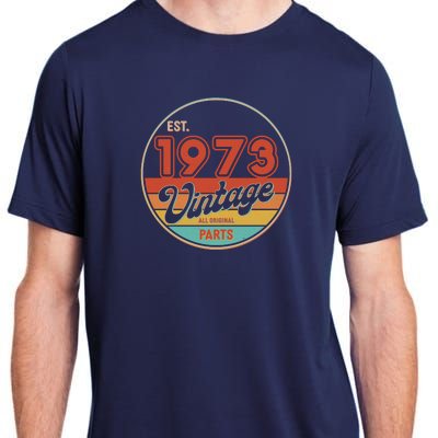 Est 1973 Vintage All Original Parts 50th Birthday Emblem Adult ChromaSoft Performance T-Shirt