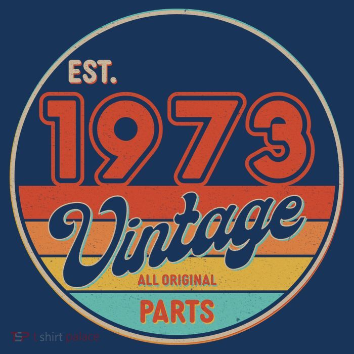 Est 1973 Vintage All Original Parts 50th Birthday Emblem Bucket Hat