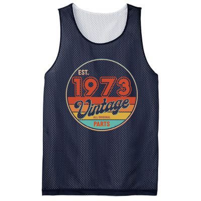 Est 1973 Vintage All Original Parts 50th Birthday Emblem Mesh Reversible Basketball Jersey Tank