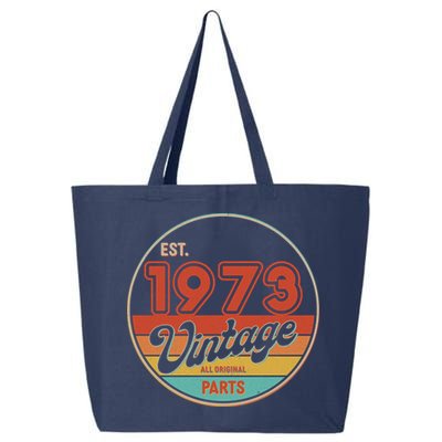 Est 1973 Vintage All Original Parts 50th Birthday Emblem 25L Jumbo Tote