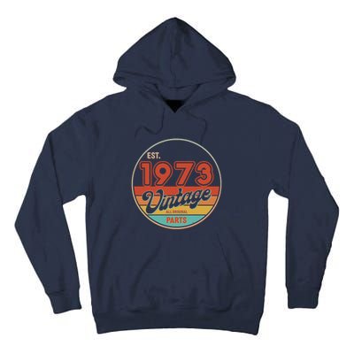 Est 1973 Vintage All Original Parts 50th Birthday Emblem Tall Hoodie