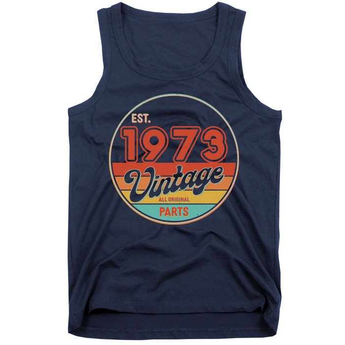 Est 1973 Vintage All Original Parts 50th Birthday Emblem Tank Top